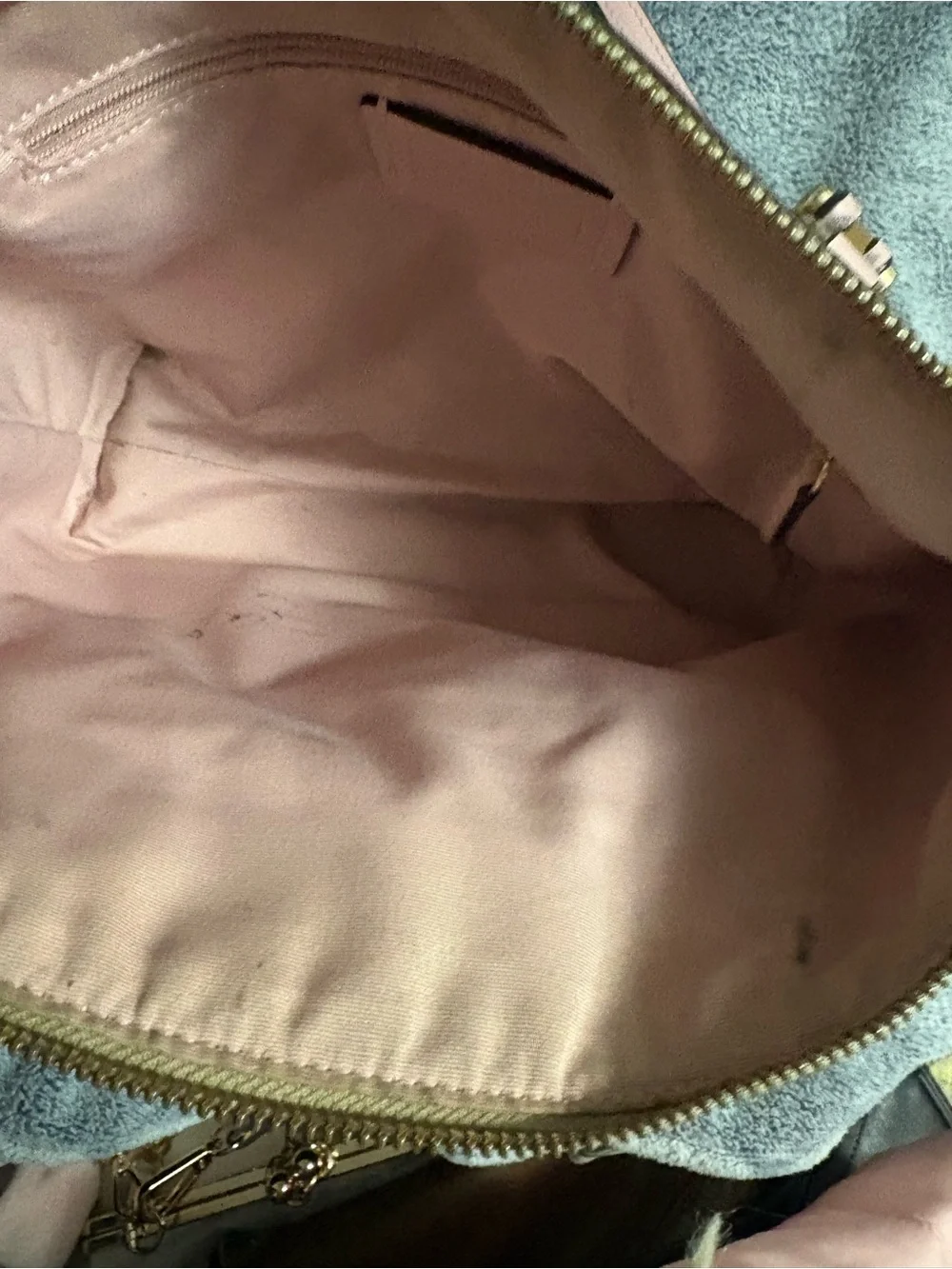 Coach Beige Signature Tote with Pink Trim and Strap